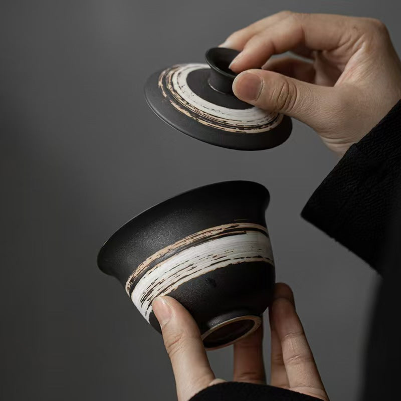 Black Ceramic Clay Gaiwan