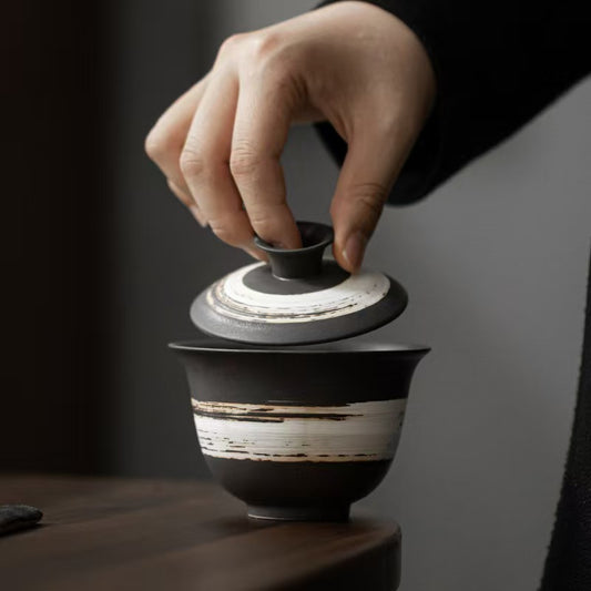 Black Ceramic Clay Gaiwan