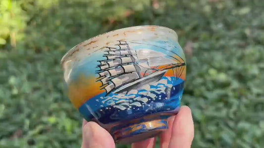 Daqi Big Lacquer Hand-painted Jianzhan Tea Ware (free shipping)